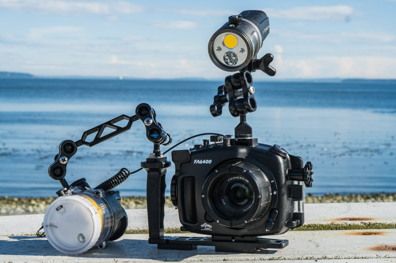Fantasea a6400 underwater housing with Sony 16-50mm kit lens and port