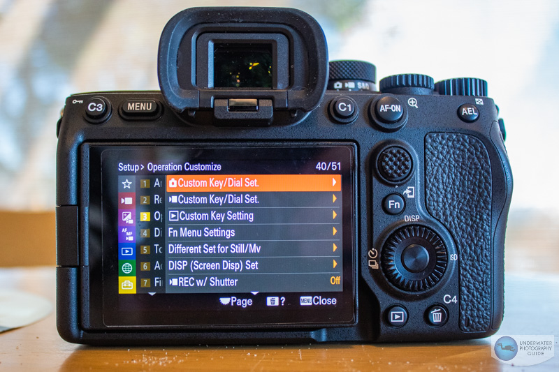 The updated menu on the Sony A7 IV