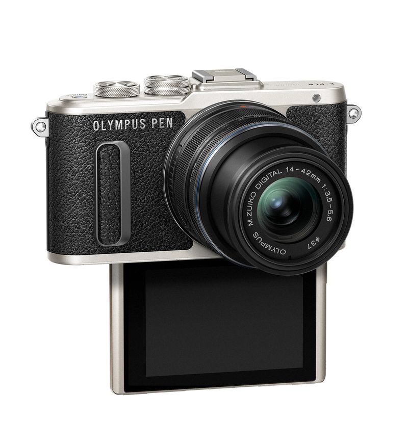 Olympus PEN E-PL8 Mirrorless Camera with 14-42mm II R Lens - Brown